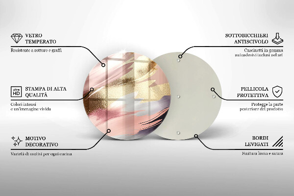 Kuchynská doska zo skla Pastelové škvrny