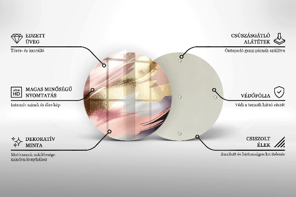Kuchynská doska zo skla Pastelové škvrny