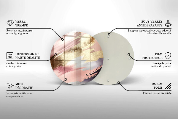 Kuchynská doska zo skla Pastelové škvrny