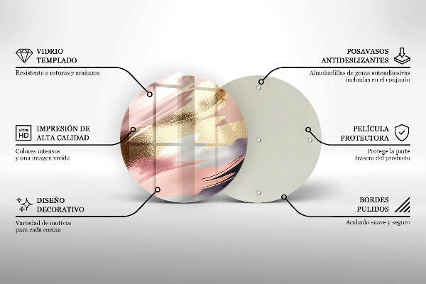 Kuchynská doska zo skla Pastelové škvrny