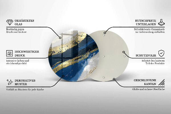 Kuchynská doska zo skla Textúra so zlatom