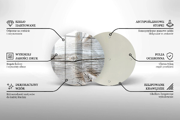 Kuchynská doska zo skla Svetlá štruktúra dreva