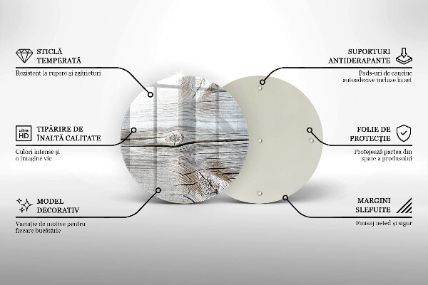 Kuchynská doska zo skla Svetlá štruktúra dreva
