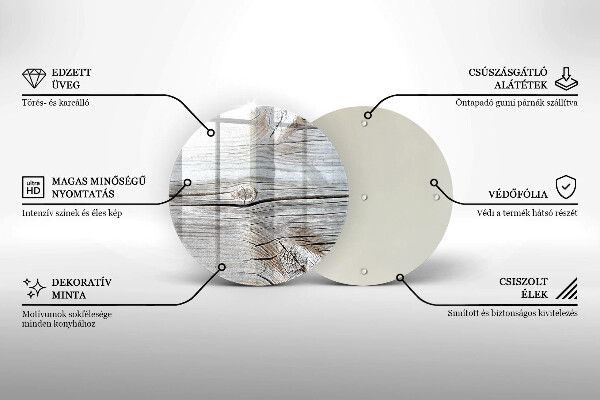 Kuchynská doska zo skla Svetlá štruktúra dreva