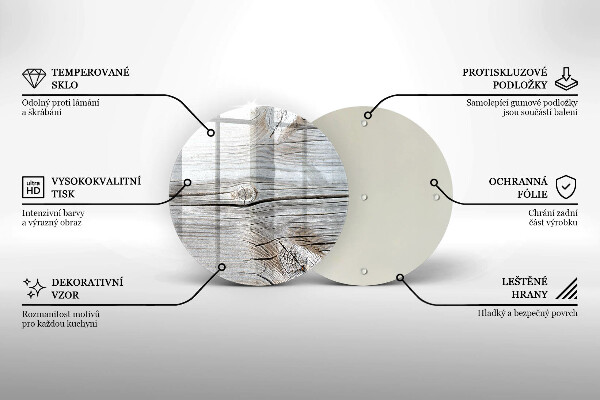 Kuchynská doska zo skla Svetlá štruktúra dreva