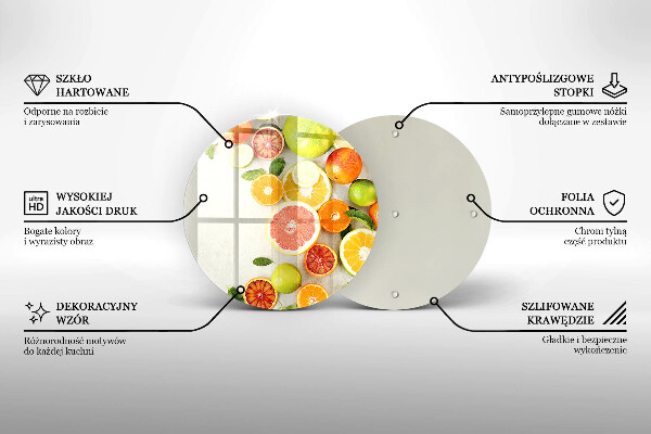 Kuchynská doska zo skla Citrusové ovocie