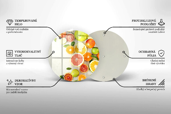 Kuchynská doska zo skla Citrusové ovocie