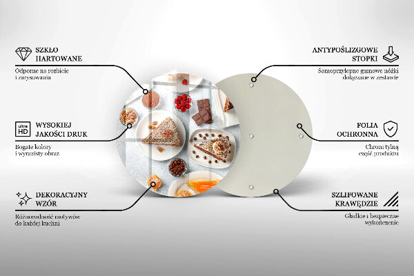 Kuchynská doska zo skla Sladkosť koláča