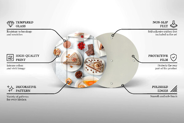 Kuchynská doska zo skla Sladkosť koláča