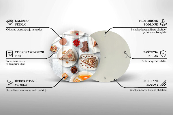 Kuchynská doska zo skla Sladkosť koláča