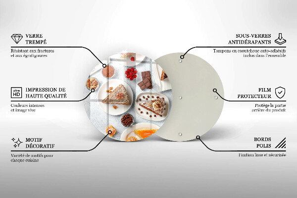 Kuchynská doska zo skla Sladkosť koláča