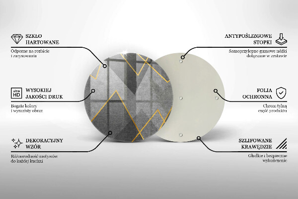 Kuchynská doska zo skla Ostré tvary
