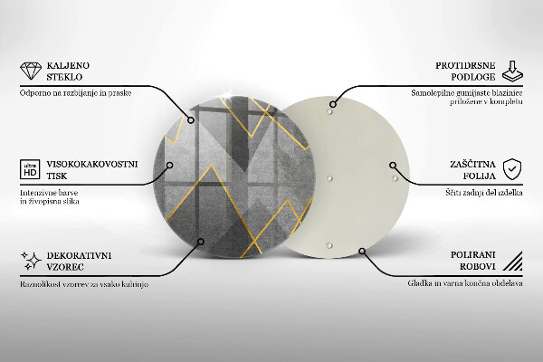 Kuchynská doska zo skla Ostré tvary