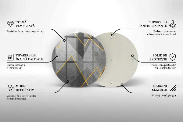 Kuchynská doska zo skla Ostré tvary