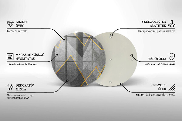 Kuchynská doska zo skla Ostré tvary
