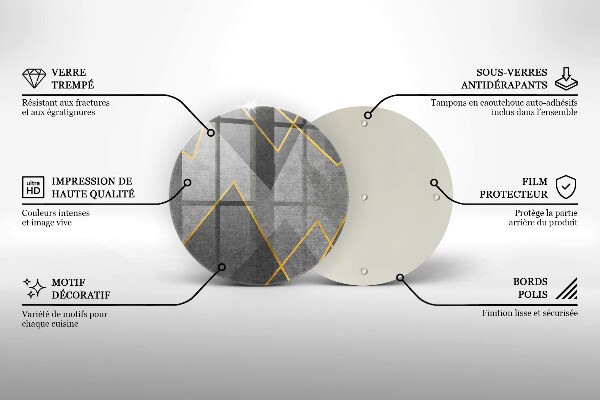 Kuchynská doska zo skla Ostré tvary