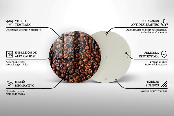 Kuchynská doska zo skla Kávové zrná