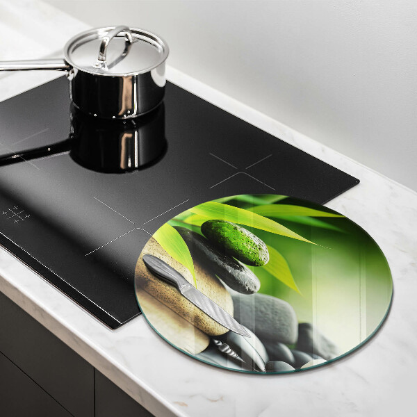 Kuchynská doska zo skla Zen bambusové kamene