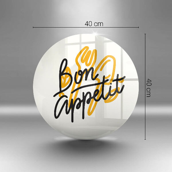 Kuchynská doska zo skla Nápis Bon Appetit