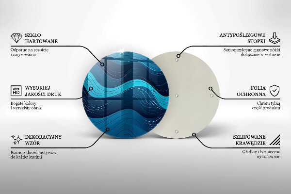 Kuchynská doska zo skla Abstraktné vlny