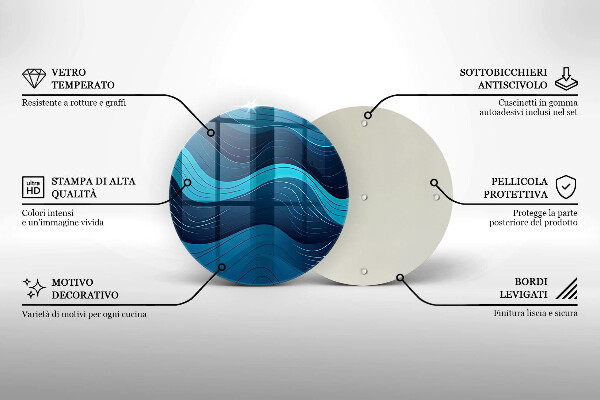 Kuchynská doska zo skla Abstraktné vlny