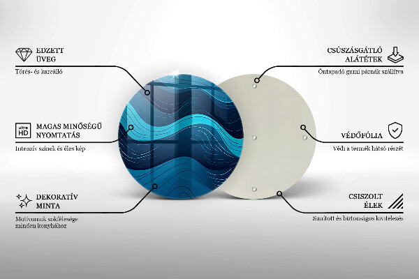 Kuchynská doska zo skla Abstraktné vlny