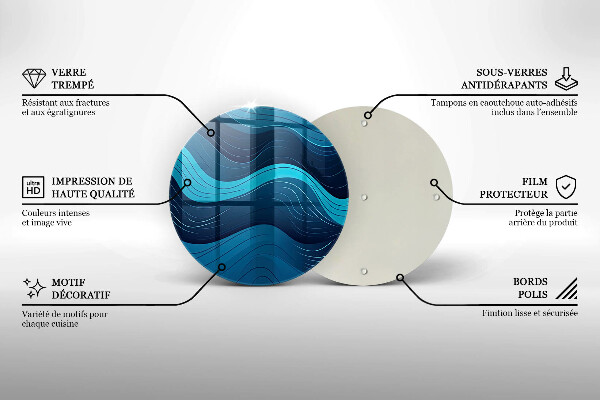 Kuchynská doska zo skla Abstraktné vlny