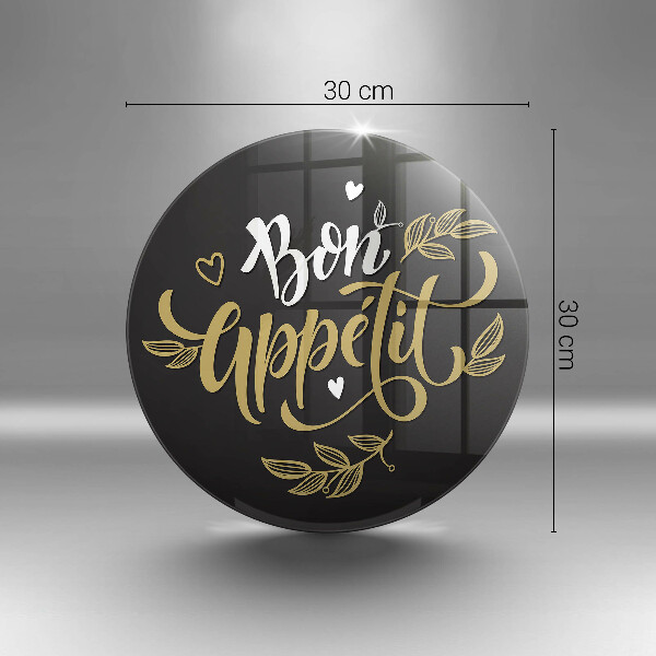 Kuchynská doska zo skla Nápis Bon Appetit