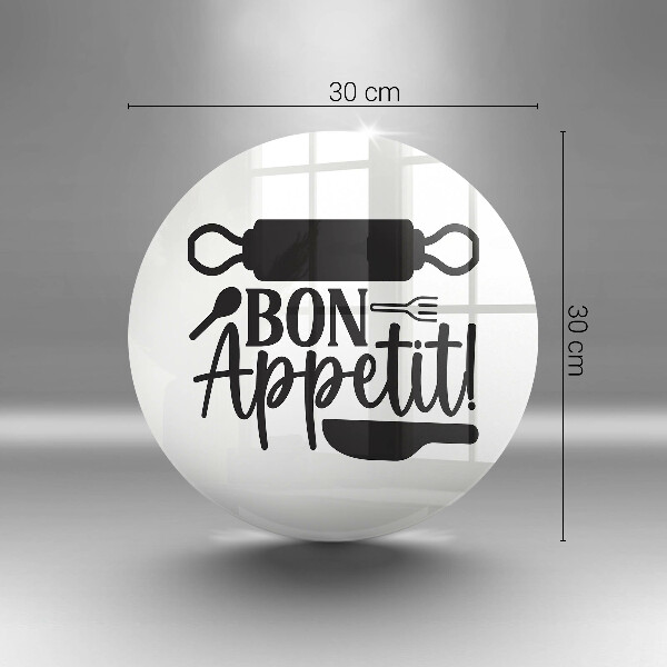 Kuchynská doska zo skla Nápis Bon Appetit