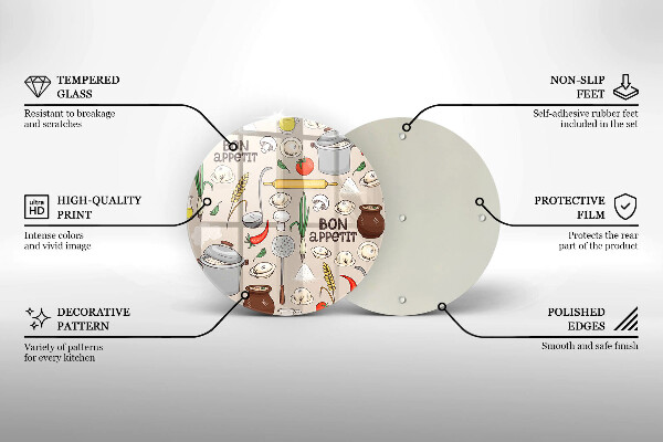 Kuchynská doska zo skla Kuchyňa ilustrácie