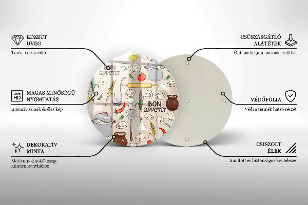 Kuchynská doska zo skla Kuchyňa ilustrácie