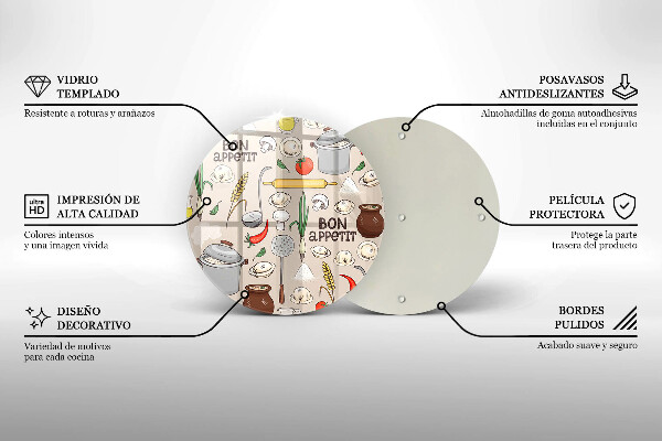 Kuchynská doska zo skla Kuchyňa ilustrácie