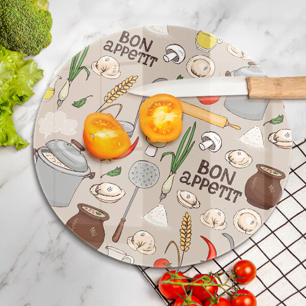 Kuchynská doska zo skla Kuchyňa ilustrácie