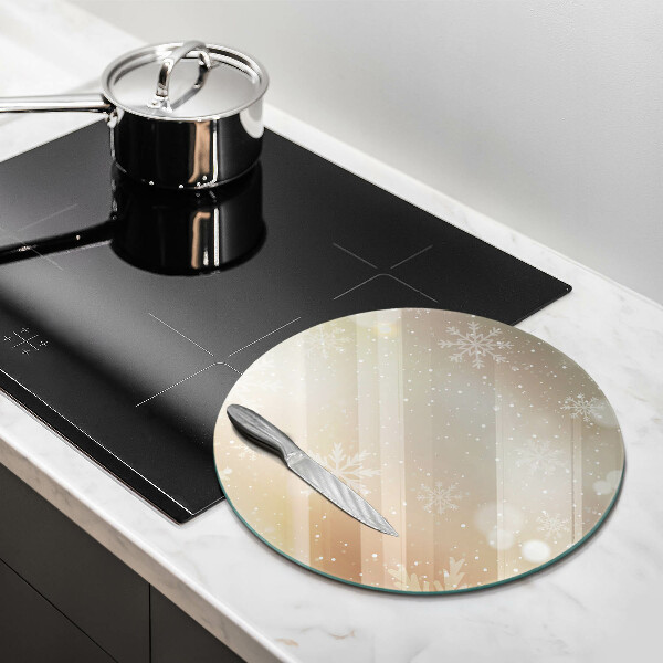 Kuchynská doska zo skla Snehové vločky