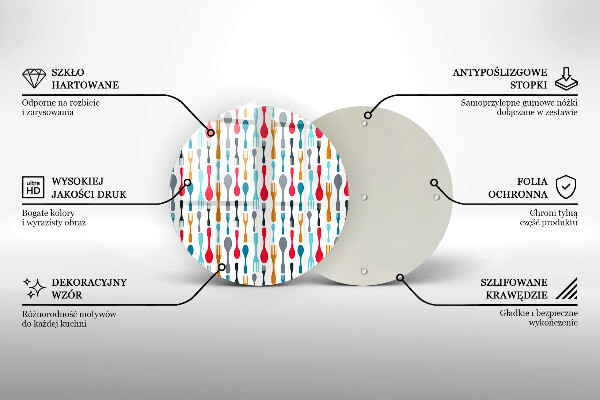 Kuchynská doska zo skla Ilustrácia lyžice