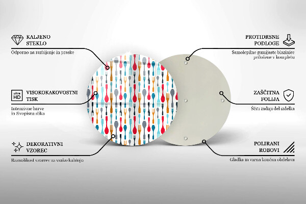 Kuchynská doska zo skla Ilustrácia lyžice