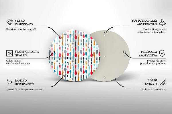 Kuchynská doska zo skla Ilustrácia lyžice
