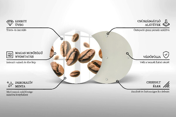 Kuchynská doska zo skla Kávové zrná