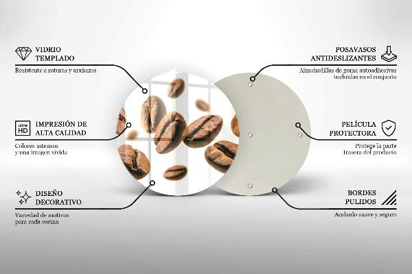 Kuchynská doska zo skla Kávové zrná