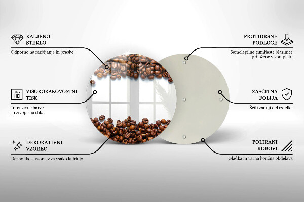 Kuchynská doska zo skla Kávové zrná