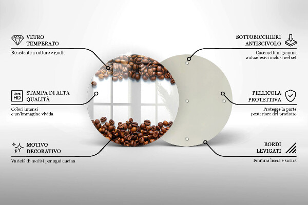 Kuchynská doska zo skla Kávové zrná