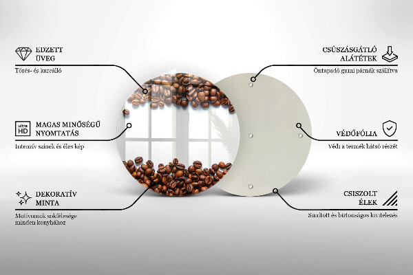 Kuchynská doska zo skla Kávové zrná