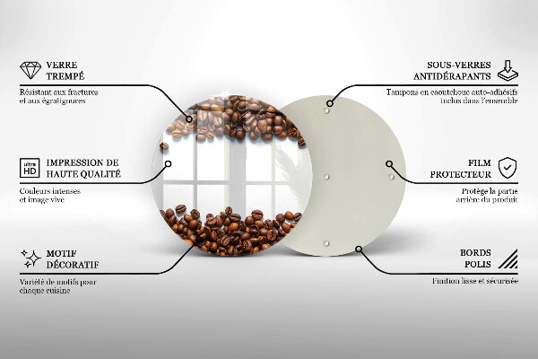 Kuchynská doska zo skla Kávové zrná