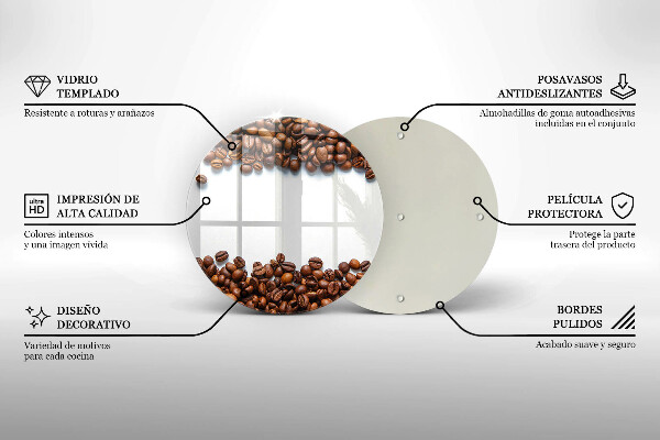 Kuchynská doska zo skla Kávové zrná