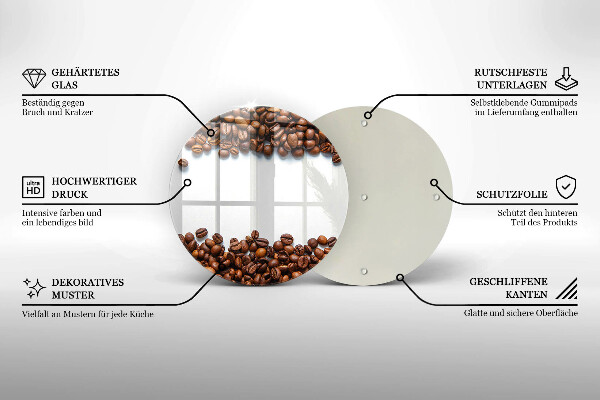 Kuchynská doska zo skla Kávové zrná