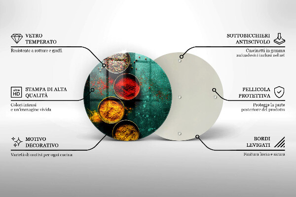 Kuchynská doska zo skla Orientálne korenie
