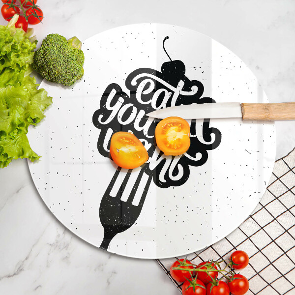 Kuchynská doska zo skla Nápis Eat all you want