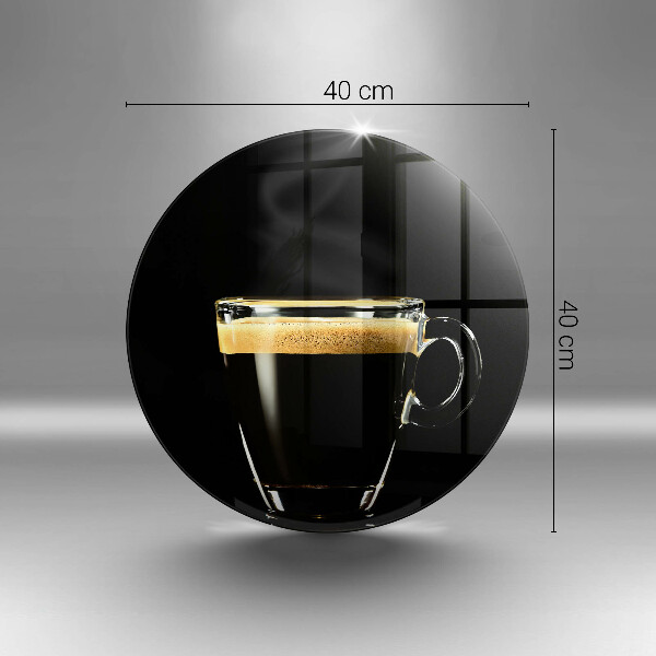 Kuchynská doska zo skla Pohárik čiernej kávy