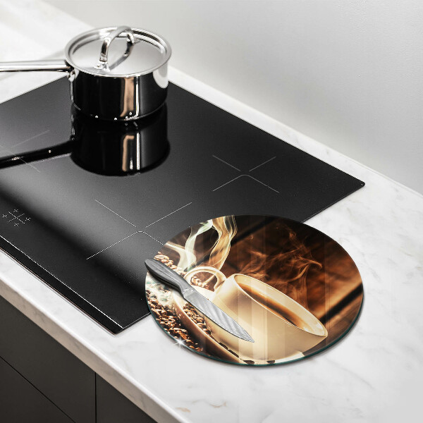 Kuchynská doska zo skla Šálka a kávové zrná