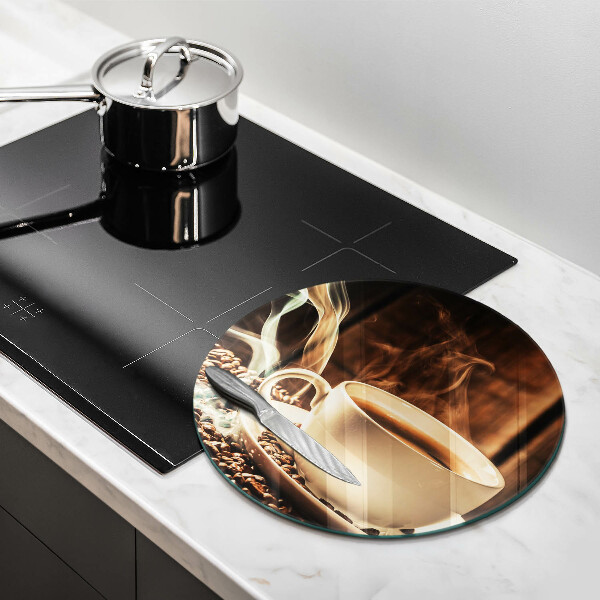 Kuchynská doska zo skla Šálka a kávové zrná